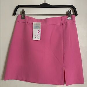 Pink mini skirt